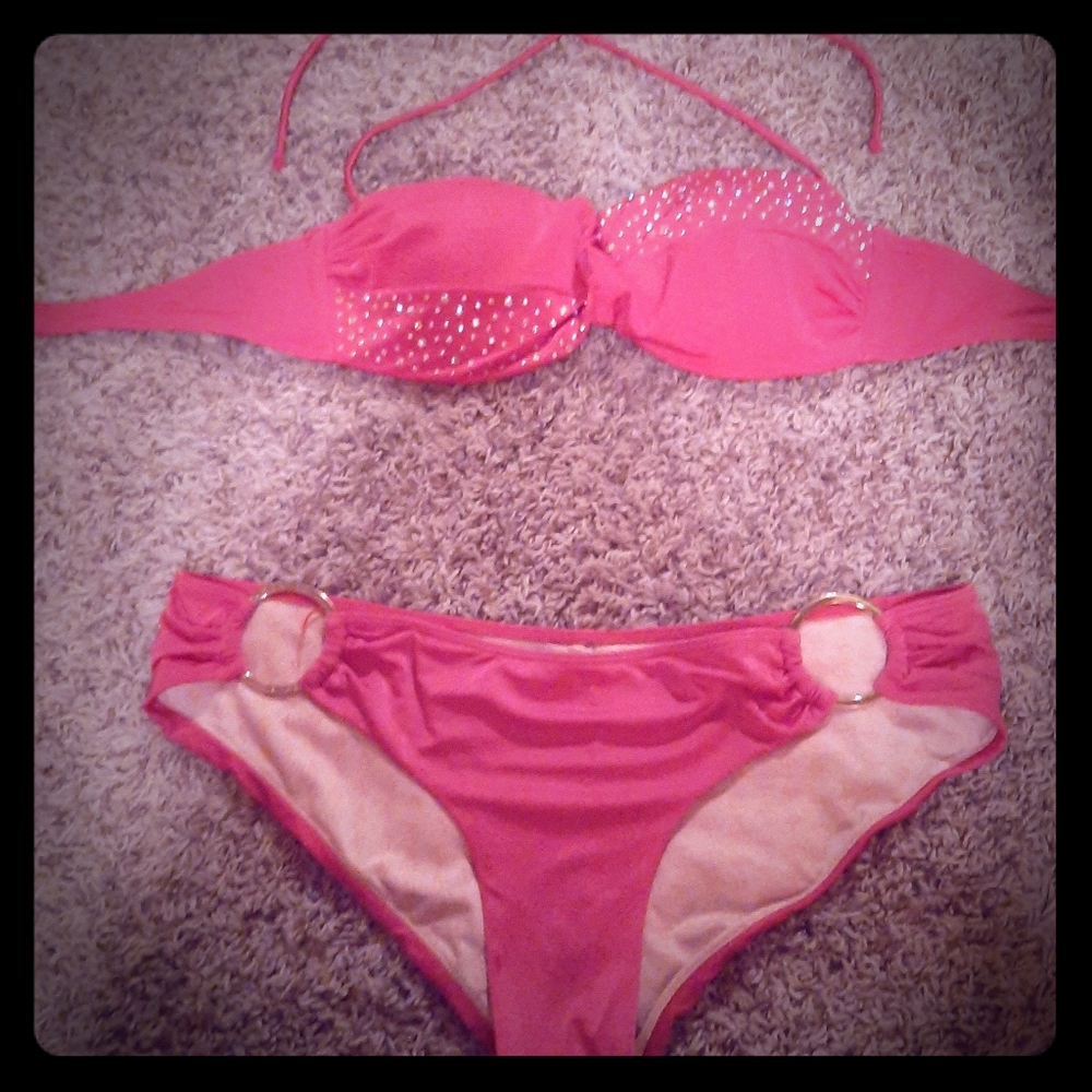 👙Victoria Secret pink BIKINI SIZE L 34C-D TOP